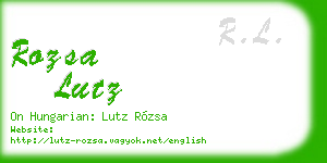 rozsa lutz business card