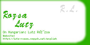 rozsa lutz business card